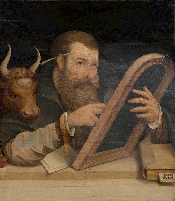 DER EVANGELIST LUKAS, Hermann tom Ring Öl auf Eichenholz, 1574 Bistum Münster, Katholische Kirchengemeinde Liebfrauen-Überwasser (Dauerleihgabe im LWL-Museum für Kunst und Kultur, Münster, Inv.-Nr. 931 LG), Foto:Sabine Ahlbrand-Dornseif