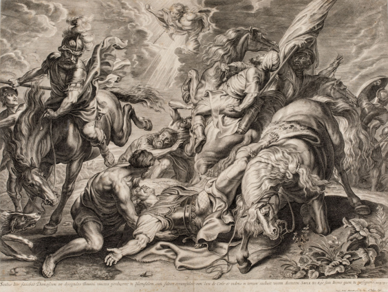 OHNE TITEL (PAULUSSTURZ), Francois Ragot, nach Peter Paul Rubens, zwischen 1648–1657, Kupferstich, Domschatz Münster, Inv.-Nr. Gr.083, Foto: Dr. Michael Reuter