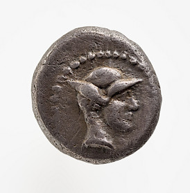 LARISSA, TRIOBOL Silbermünze „Persischer Münzfuß“ | Larissa (Griechenland), ca. 500–479 v. Chr. | Ruhr-Universität Bochum, Münzsammlung, Inv.-Nr. M 1159
