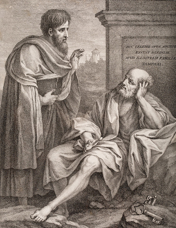 PAULUS TADELT PETRUS, Angelica Kauffmann, nach Guido Reni, um 1776, Kupferstich, Domschatz Münster, Inv.-Nr. Gr.085, Foto: Dr. Michael Reuter