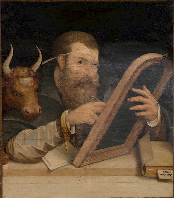 DER EVANGELIST LUKAS, Hermann tom Ring Öl auf Eichenholz, 1574 Bistum Münster, Katholische Kirchengemeinde Liebfrauen-Überwasser (Dauerleihgabe im LWL-Museum für Kunst und Kultur, Münster, Inv.-Nr. 931 LG), Foto:Sabine Ahlbrand-Dornseif