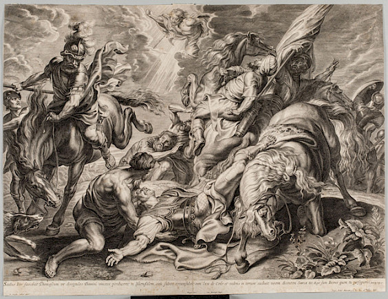 OHNE TITEL (PAULUSSTURZ), Francois Ragot, nach Peter Paul Rubens, zwischen 1648–1657, Kupferstich, Domschatz Münster, Inv.-Nr. Gr.083, Foto: Dr. Michael Reuter