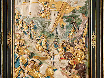 Sturz des Paulus vor Damnaskus, Linker, innerer Altarflügel ehem. Hochaltars Gerhard Gröninger, Münster, 1619–1622, Münster, St.-Paulus-Dom, Foto: Stephan Kube, D-48268 Greven