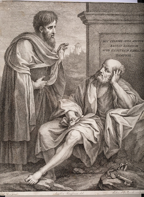 PAULUS TADELT PETRUS, Angelica Kauffmann, nach Guido Reni, um 1776, Kupferstich, Domschatz Münster, Inv.-Nr. Gr.085, Foto: Dr. Michael Reuter