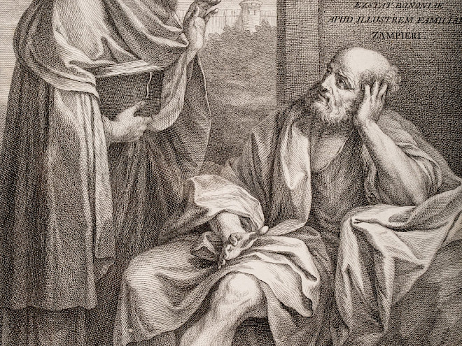 PAULUS TADELT PETRUS, Angelica Kauffmann, nach Guido Reni, um 1776, Kupferstich, Domschatz Münster, Inv.-Nr. Gr.085, Photo: Dr. Michael Reuter