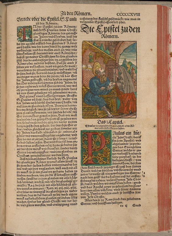 PHÖBE BEI PAULUS, Dietenberger Bibel, 1534 Bibelmuseum der Universität Münster, Dauerleihgabe