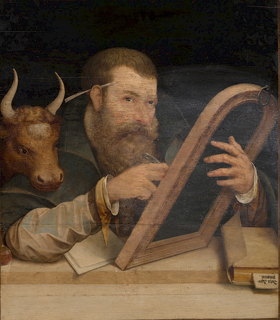 DER EVANGELIST LUKAS, Hermann tom Ring Öl auf Eichenholz, 1574 Bistum Münster, Katholische Kirchengemeinde Liebfrauen-Überwasser (Dauerleihgabe im LWL-Museum für Kunst und Kultur, Münster, Inv.-Nr. 931 LG), Foto:Sabine Ahlbrand-Dornseif
